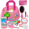 Toddler Play Purse for Kids with Accessories, Toys for Girls with Pretend Makeup, Keys, Smartphone, Dress Up Toy Purse for Toddlers and Kids - Birthday Gift for Little Toddler Girls Ages 3 4 5 6, Pink view 1
