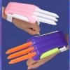 Atlodas Radish Wolf Claw, 3D Printing Radish Wolf, Plastic Claws Toy Knife Retractable, Gift For Kids (green, 2pcs) view 4