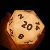 KSNDie 86mm Large D20 Dice DND LED 20 Sided Dice Color Changing, 3-Color Lights, for D&D Role Playing Games (White) view 4
