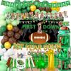 183 PCs 1st Year Down Football Birthday Party Decorations,First Year Down Football Decorations for Boys with 1st Year Down tablecloth, Photo Banner, Balloons, Cake Topper, High Chair Banner.... view 1