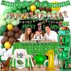 183 PCs 1st Year Down Football Birthday Party Decorations,First Year Down Football Decorations for Boys with 1st Year Down tablecloth, Photo Banner, Balloons, Cake Topper, High Chair Banner.... view 3