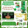 183 PCs 1st Year Down Football Birthday Party Decorations,First Year Down Football Decorations for Boys with 1st Year Down tablecloth, Photo Banner, Balloons, Cake Topper, High Chair Banner.... view 4