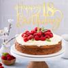 Happy 18th birthday cake Topper,Mirrored Gold Acrylic Durable Cake Topper,18th Birthday Party Cake Decorations,Hello18th years old, Happy eighteen years old, Birthday Party Decorations view 4