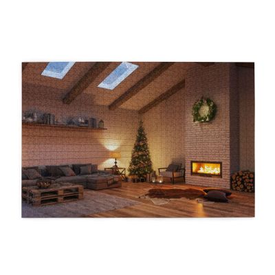 1000 Pc Jigsaw Puzzles for Adults, Gifts - 75cm X 50cm (29.5" X 19.7"), Christmas Landscape, City View