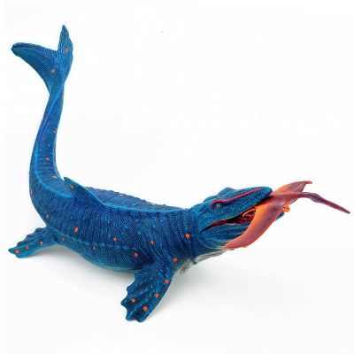 Higherbros Mosasaurus Toy with Openable Jaws Catching A Pterosaur Ocean World Realistic Marine Animal Creature Action Figure, Great for Bath Toy, Birthday Gifts for Kids