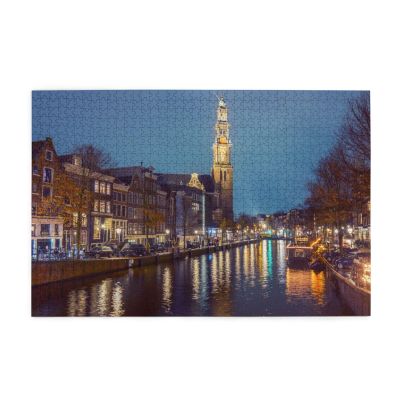 1000 Pc Jigsaw Puzzles for Adults, Gifts - 75cm X 50cm (29.5" X 19.7"), Christmas Landscape, City View