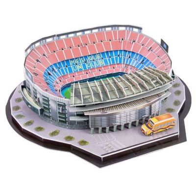 Classic Football Stadium Puzzle,3D Puzzle Soccer Club Venues,3D Paper Model Building Puzzle Kit, Soccer Stadium Souvenir Gift,Handmade Puzzle OrnamentsCardboard Model (Camp NOU Stadium)