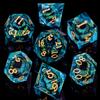 ARUOHHA DND Resin Dice Dragon Eye Dice Liquid Core Red Sharp Edged Dice Set with Gift Box, Polyhedral D and D Dice Set Role Playing Game D20 D12 D10 D8 D6 D4 view 2