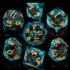ARUOHHA DND Resin Dice Dragon Eye Dice Liquid Core Red Sharp Edged Dice Set with Gift Box, Polyhedral D and D Dice Set Role Playing Game D20 D12 D10 D8 D6 D4 view 2