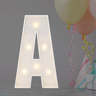 JoyBox Design 2FT Marquee Light Up Letters Numbers, Mosaic Balloon Frame, Party Decoration for Birthday, Wedding, Anniversary, Graduation  Letter A