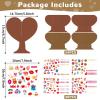 1038pcs Valentines 3D Love Heart Tree Craft for Kids Valentine's Day DIY Heart-Shaped Art Craft Kits with 990Pcs Stickers for Classroom Home School Kindergarten Activity Decoration, 24 Sets view 2