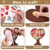 1038pcs Valentines 3D Love Heart Tree Craft for Kids Valentine's Day DIY Heart-Shaped Art Craft Kits with 990Pcs Stickers for Classroom Home School Kindergarten Activity Decoration, 24 Sets view 3