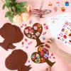 1038pcs Valentines 3D Love Heart Tree Craft for Kids Valentine's Day DIY Heart-Shaped Art Craft Kits with 990Pcs Stickers for Classroom Home School Kindergarten Activity Decoration, 24 Sets view 4