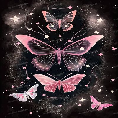Starry Pink Butterfly 1000 Pieces Puzzles for Adults & Kids - Animal Jigsaw Puzzle - Alphabet On The Back - Stress Free for Beginners - Great for Parent-Child Interaction