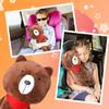 Resulzon Seat Belt Cover Pillow for Kids, Car Seatbelt Cushion Shoulder Neck Support Protector Pad, Soft Stuffed Plush Travel Vehicle Safety Belts Strap Pillow for Boys and Girls Headrest (Bear) view 4