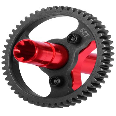 52T Slipper Clutch Upgrades Part for 1/10 Granite Senton Vorteks Big Rock 3S Kraton Outcast 4S 1/8 Typhon 3S,ARRCat 52T Metal Slipper Clutch 0.8 Pitch Hop Ups,Replace ARA310948,Red