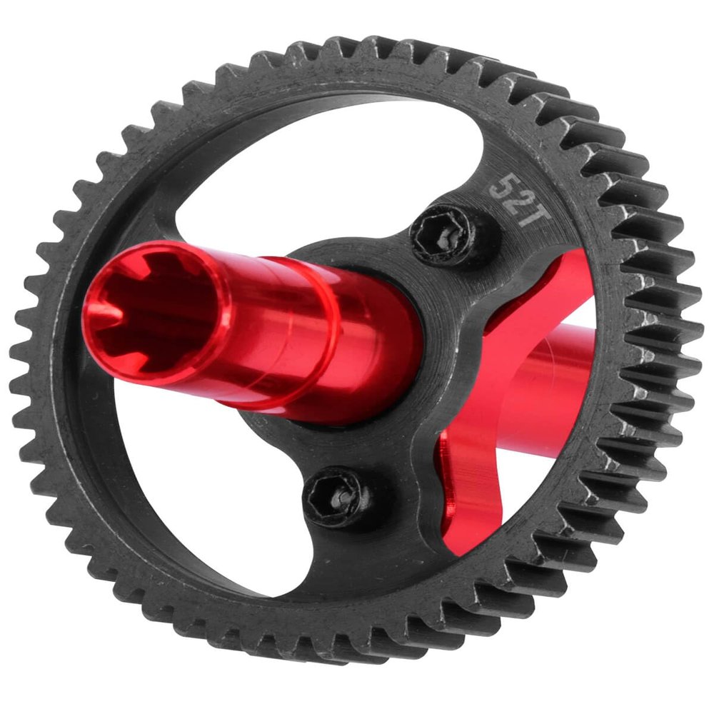 52T Slipper Clutch Upgrades Part for 1/10 Granite Senton Vorteks Big Rock 3S Kraton Outcast 4S 1/8 Typhon 3S,ARRCat 52T Metal Slipper Clutch 0.8 Pitch Hop Ups,Replace ARA310948,Red