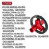 52T Slipper Clutch Upgrades Part for 1/10 Granite Senton Vorteks Big Rock 3S Kraton Outcast 4S 1/8 Typhon 3S,ARRCat 52T Metal Slipper Clutch 0.8 Pitch Hop Ups,Replace ARA310948,Red view 2