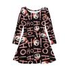 Xmas Santa Panda Black Long Sleeve Skater Dress for Girls 13 14 Flower Dress Twirly Dress Casual Swing Dress Party for Xmas Gift view 1