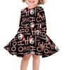 Xmas Santa Panda Black Long Sleeve Skater Dress for Girls 13 14 Flower Dress Twirly Dress Casual Swing Dress Party for Xmas Gift view 2