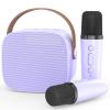 Mini Karaoke Machine,Funny Toys Christmas Birthday Gifts for Kids Age 4-12 Girls,Boys,Adults,MEGUO Karaoke Microphone Toys for 4,5,6,7,8,9,10,11,12+ Year Old Girls Boys (Purple 2 mics) view 1