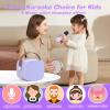 Mini Karaoke Machine,Funny Toys Christmas Birthday Gifts for Kids Age 4-12 Girls,Boys,Adults,MEGUO Karaoke Microphone Toys for 4,5,6,7,8,9,10,11,12+ Year Old Girls Boys (Purple 2 mics) view 3