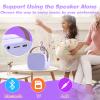 Mini Karaoke Machine,Funny Toys Christmas Birthday Gifts for Kids Age 4-12 Girls,Boys,Adults,MEGUO Karaoke Microphone Toys for 4,5,6,7,8,9,10,11,12+ Year Old Girls Boys (Purple 2 mics) view 4