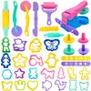 iShyan Dough Tools 36pcs Dough Play Tools Set for Kids with Dough Cutters,Roller,Rolling Pins,Dough Extruder view 1