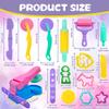 iShyan Dough Tools 36pcs Dough Play Tools Set for Kids with Dough Cutters,Roller,Rolling Pins,Dough Extruder view 2