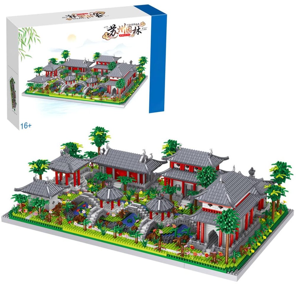 Pasyru Chinese Architecture of Suzhou Garden Micro Building Blocks Set, 4174 Pcs Famous Architecture Model Set, Collectible Models of Classical Famous, Creative Toys Gifts for Adults and Teenager