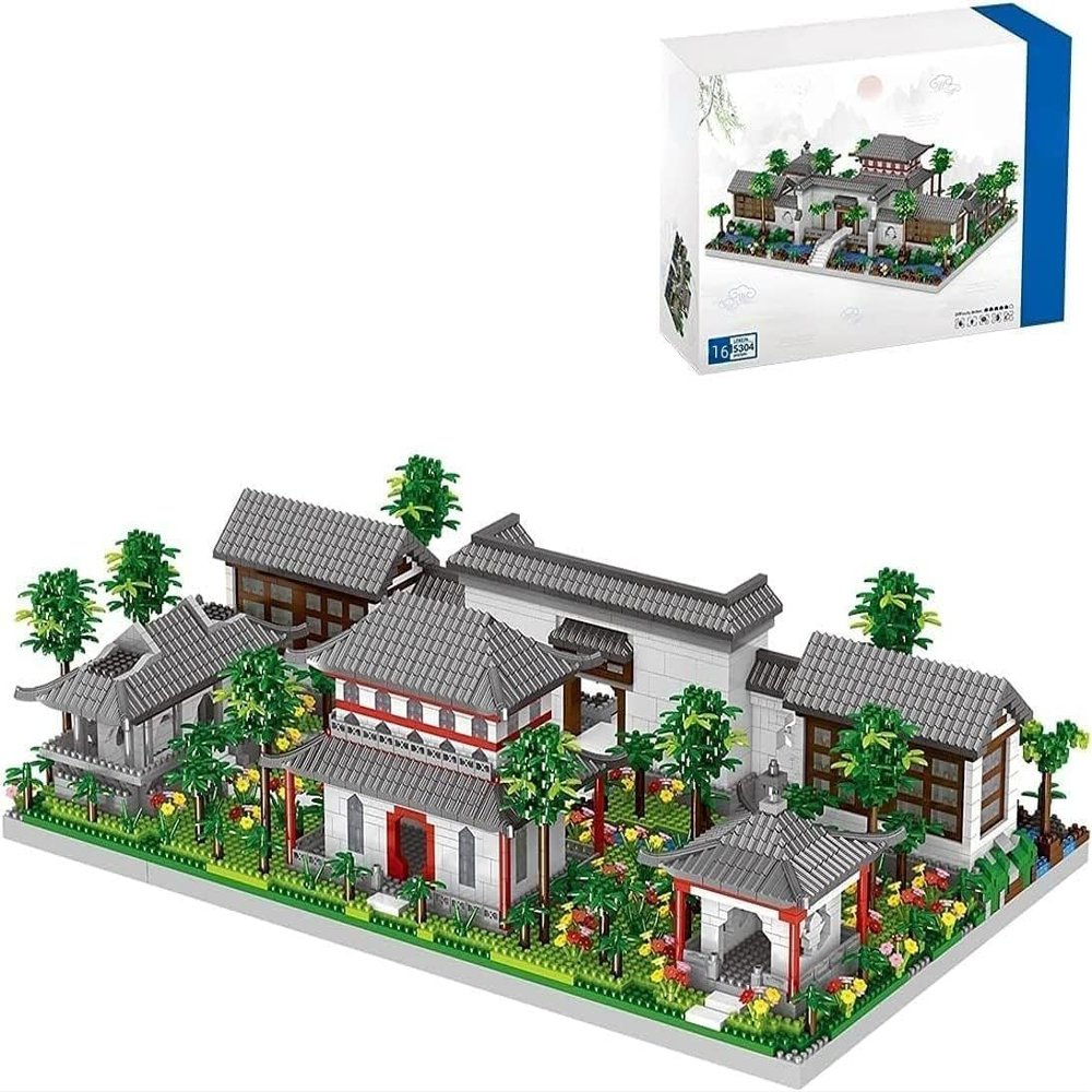 Pasyru Chinese Architecture of Suzhou Garden Micro Building Blocks Set, 5304 Pcs Famous Architecture Model Set, Collectible Models of Classical Famous, Creative Toys Gifts for Adults and Teenager