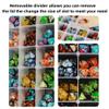2 Pack DND Dice Storage Box Each 24 Grids Polyhedral Dice Organizer with Removable Dividers Holding Up To 1600 Dices Small Craft Containers for Dice Collectors or RPG D&D Games (Box only) view 4