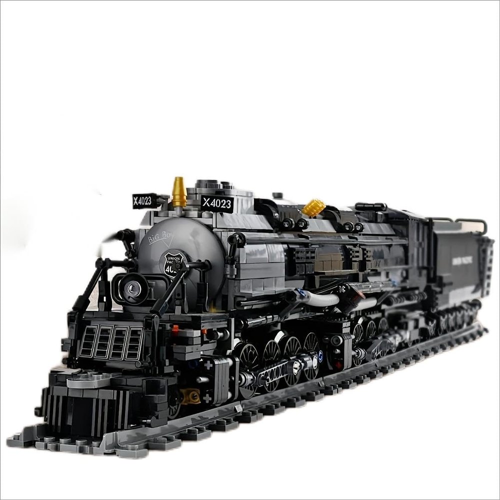 Badboy Steam Train Building Kit, Collectible Steam Locomotive Display Set, Large Train Set with Train Tracks, Top Present for Train Lovers (1608 PCS)