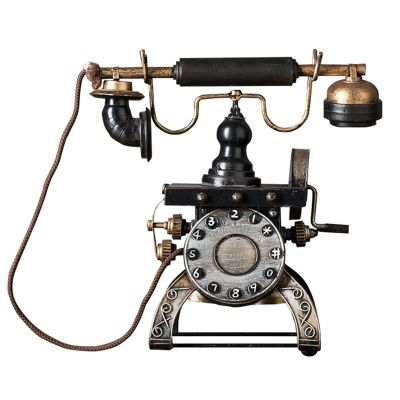 Vintage Telephone Model Retro Desk Decorations Phone Phone Ornament, Landline Phone - 10.2x5.5x10.2 inch