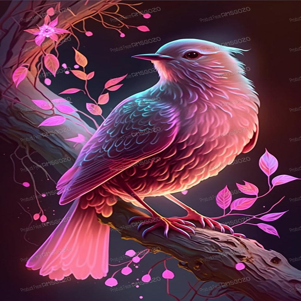 Animal Puzzles 500 Pieces Jigsaw Puzzle for Adults and Children - Pink Fluorescent Bird - Vivid Illustrations Quality Puzzles - Great Gifts for Puzzles Lovers