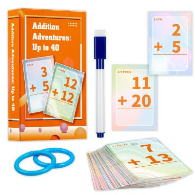 Alened Addition Flash Cards, Math Facts Flashcards 1-20, Manipulatives Games for Kindergarten, 1st, 2nd, 3rd, 4th, 5th, 6th Grade Kids Ages 4-12