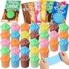 JOYIN 30 Packs Valentines Day Cards with Butter Slime, 6 Colors Slime Party Favors, Stress Relief Fidget Toys and Gift Cards for Kids Valentine's Day Classroom Exchange Prizes view 1