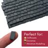 1:35th Scale Miniature Model Dollhouse + Diorama Roof/Wall Tiles Styrene Slate Grey 250 per bag view 3