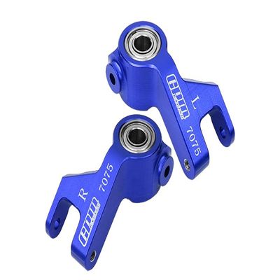 Aluminum 7075 Front Steering Block (Larger Inner Bearings) for Arrma 1/10 Gorgon 4X2 Mega 550 Brushed Monster Truck-ARA3230 Upgrades - Blue