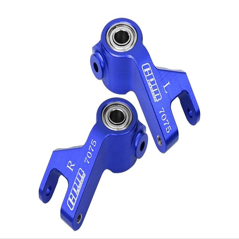 Aluminum 7075 Front Steering Block (Larger Inner Bearings) for Arrma 1/10 Gorgon 4X2 Mega 550 Brushed Monster Truck-ARA3230 Upgrades - Blue