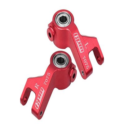 Aluminum 7075 Front Steering Block (Larger Inner Bearings) for Arrma 1/10 Gorgon 4X2 Mega 550 Brushed Monster Truck-ARA3230 Upgrades - Red