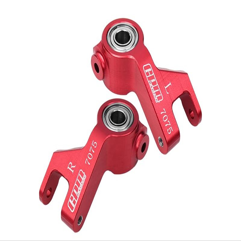 Aluminum 7075 Front Steering Block (Larger Inner Bearings) for Arrma 1/10 Gorgon 4X2 Mega 550 Brushed Monster Truck-ARA3230 Upgrades - Red