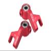 Aluminum 7075 Front Steering Block (Larger Inner Bearings) for Arrma 1/10 Gorgon 4X2 Mega 550 Brushed Monster Truck-ARA3230 Upgrades - Red view 1