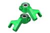 Aluminum 7075 Front Steering Block (Larger Inner Bearings) for Arrma 1/10 Gorgon 4X2 Mega 550 Brushed Monster Truck-ARA3230 Upgrades - Green view 1