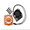 Aluminum 6061 Motor Heatsink with Metal Frame Cooling Fan and Protective Cover for Arrma 1/10 Gorgon 4X2 Mega 550 Brushed Monster Truck-ARA3230 Upgrades - Orange view 1