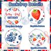 Berry Sweet One Birthday Party Decorations - Berry First Birthday Backdrop, Strawberry Blueberry Balloon Garland Arch Kit, Number 1 Foil Balloon for Baby Shower Fruit 1st Birthday Party Supplies view 2