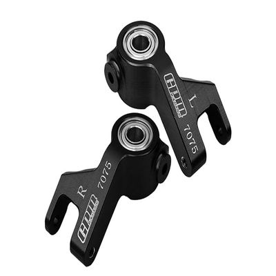 Aluminum 7075 Front Steering Block (Larger Inner Bearings) for Arrma 1/10 Gorgon 4X2 Mega 550 Brushed Monster Truck-ARA3230 Upgrades - Black