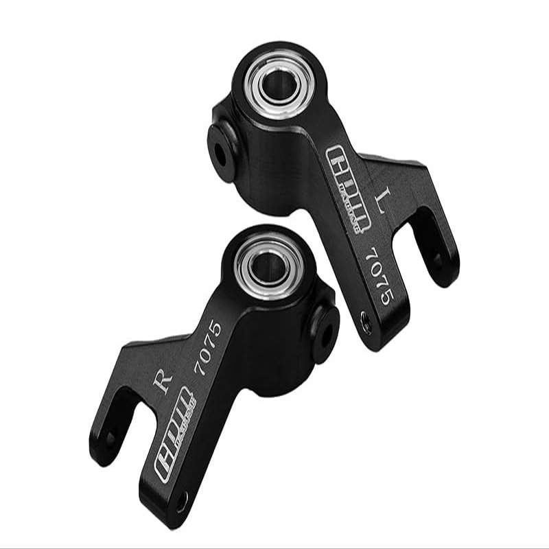 Aluminum 7075 Front Steering Block (Larger Inner Bearings) for Arrma 1/10 Gorgon 4X2 Mega 550 Brushed Monster Truck-ARA3230 Upgrades - Black