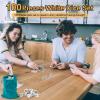 100 Pieces Dice Set, 16MM Standard Game White Dices, Opaque Six Sided Dice with Pouch, Black Dot Bulk White Dice for Group Event, Board Games, Classroom Math view 3