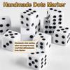 100 Pieces Dice Set, 16MM Standard Game White Dices, Opaque Six Sided Dice with Pouch, Black Dot Bulk White Dice for Group Event, Board Games, Classroom Math view 4